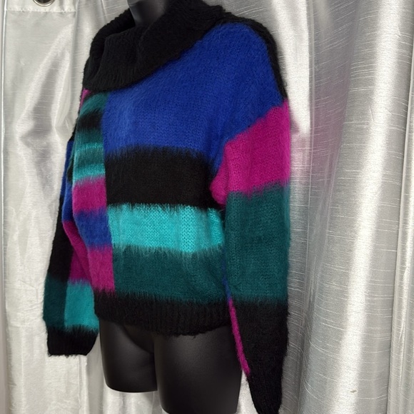 Molly Bracken Acrylic Cowl Neck Colorblock Knit Sweater Women’s XL NWT - Picture 4 of 7